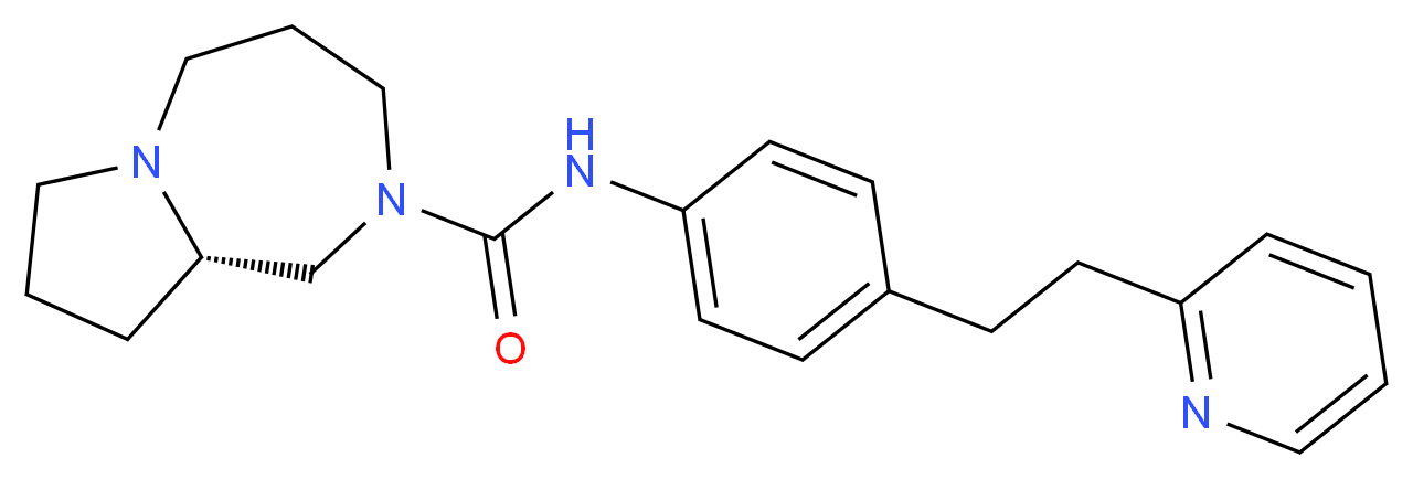 (9aS)-N-[4-(2-pyridin-2-ylethyl)phenyl]hexahydro-1H-pyrrolo[1,2-a][1,4]diazepine-2(3H)-carboxamide_Molecular_structure_CAS_)