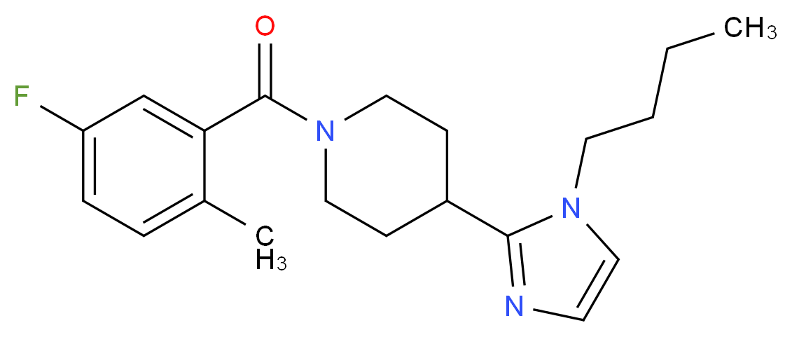 4-(1-butyl-1H-imidazol-2-yl)-1-(5-fluoro-2-methylbenzoyl)piperidine_Molecular_structure_CAS_)