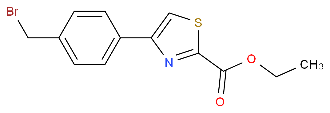4-(4-BROMOMETHYL-PHENYL)-THIAZOLE-2-CARBOXYLIC ACID ETHYL ESTER_Molecular_structure_CAS_)