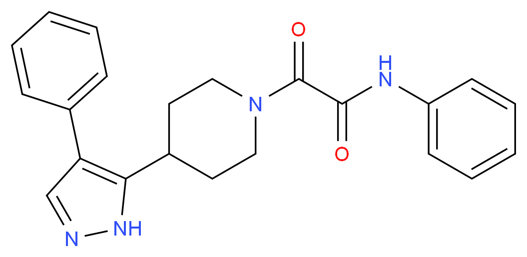 2-oxo-N-phenyl-2-[4-(4-phenyl-1H-pyrazol-5-yl)piperidin-1-yl]acetamide_Molecular_structure_CAS_)