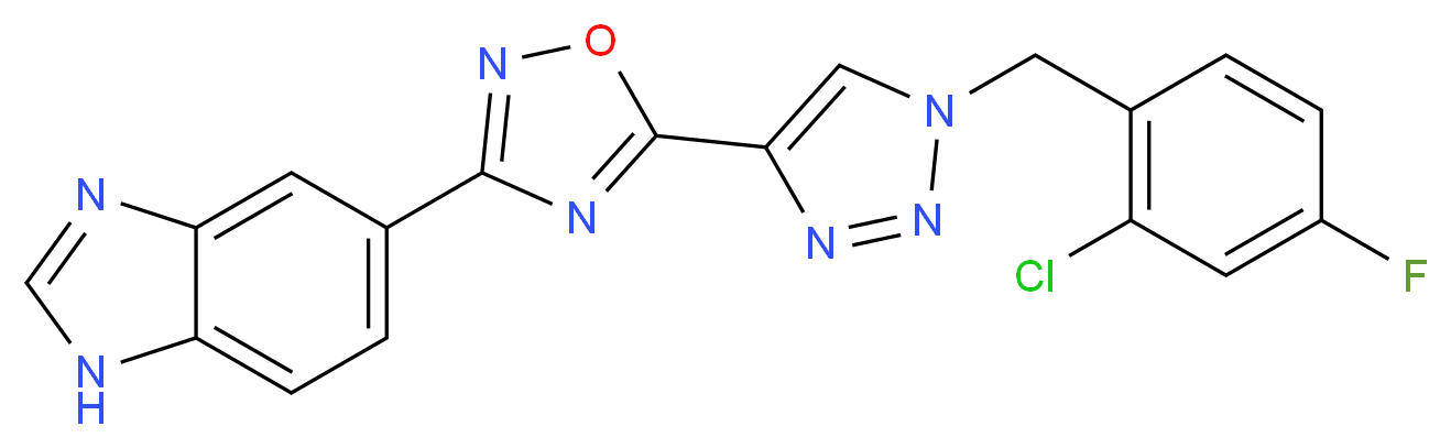 5-{5-[1-(2-chloro-4-fluorobenzyl)-1H-1,2,3-triazol-4-yl]-1,2,4-oxadiazol-3-yl}-1H-benzimidazole_Molecular_structure_CAS_)