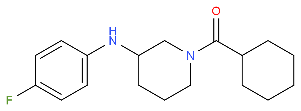 1-(cyclohexylcarbonyl)-N-(4-fluorophenyl)-3-piperidinamine_Molecular_structure_CAS_)