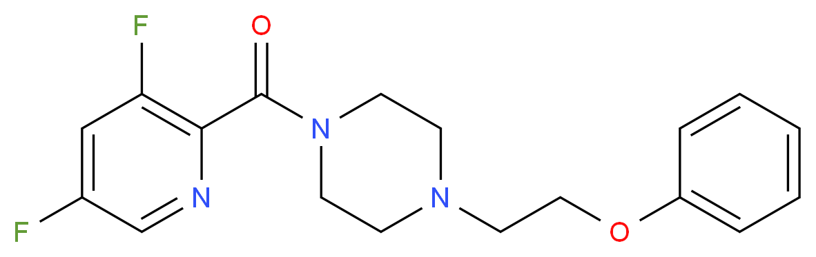 1-[(3,5-difluoro-2-pyridinyl)carbonyl]-4-(2-phenoxyethyl)piperazine_Molecular_structure_CAS_)