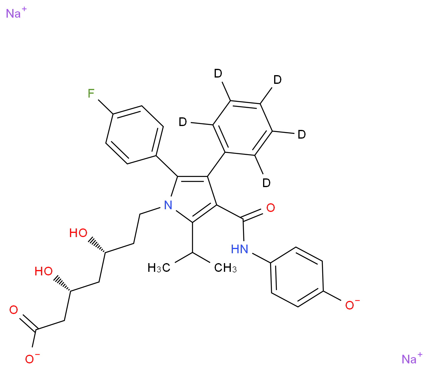 4-Hydroxy Atorvastatin-d5 Disodium Salt_Molecular_structure_CAS_)
