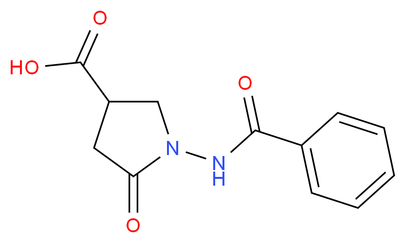 1-(Benzoylamino)-5-oxopyrrolidine-3-carboxylic acid_Molecular_structure_CAS_)