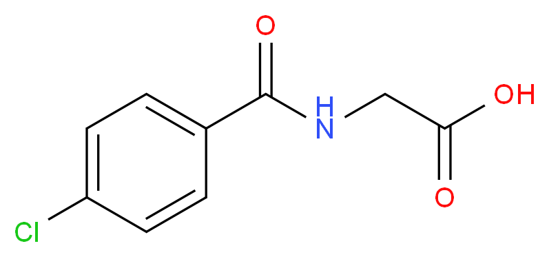 2-[(4-Chlorobenzoyl)amino]acetic acid_Molecular_structure_CAS_13450-77-6)