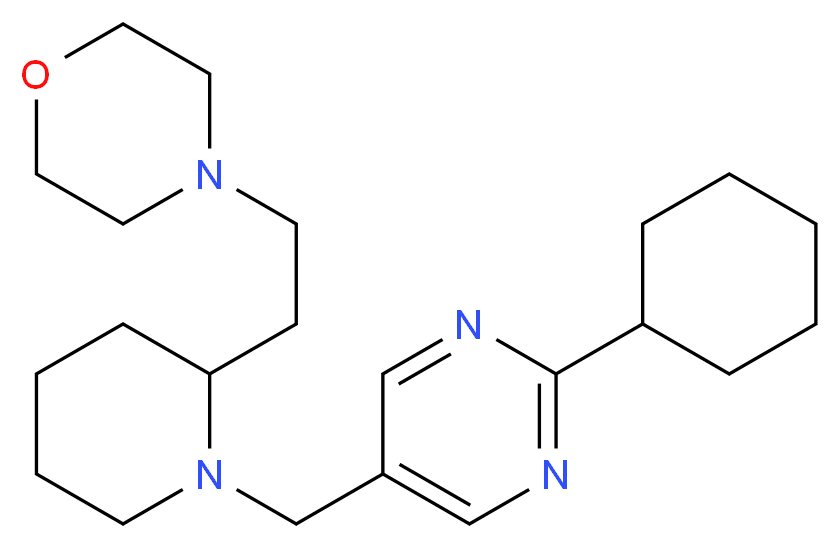 4-(2-{1-[(2-cyclohexyl-5-pyrimidinyl)methyl]-2-piperidinyl}ethyl)morpholine_Molecular_structure_CAS_)