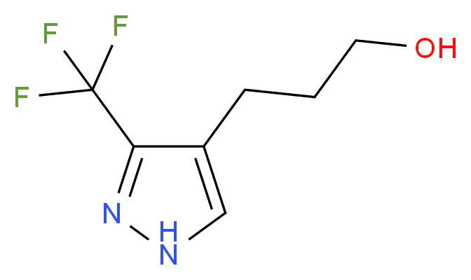 3-[3-(Trifluoromethyl)-1H-pyrazol-4-yl]-1-propanol_Molecular_structure_CAS_)