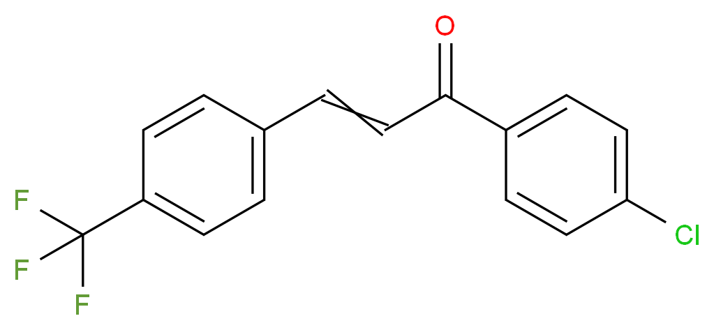 1-(4-chlorophenyl)-3-[4-(trifluoromethyl)phenyl]prop-2-en-1-one_Molecular_structure_CAS_)
