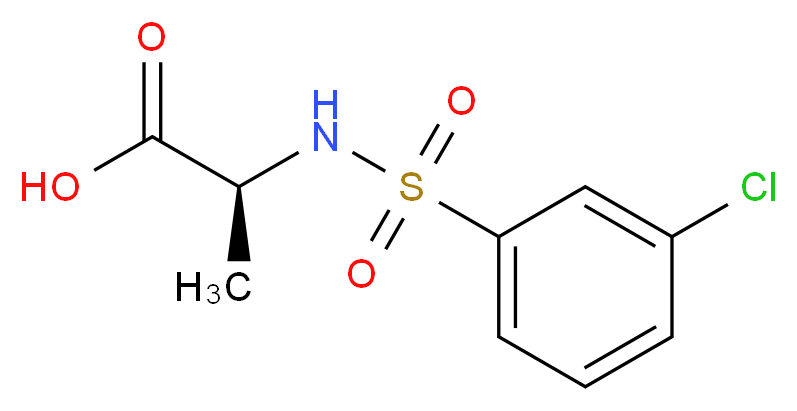 (2S)-2-{[(3-chlorophenyl)sulfonyl]amino}propanoic acid_Molecular_structure_CAS_)