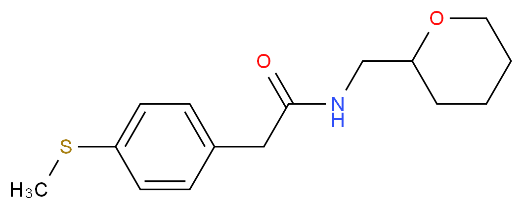 2-[4-(methylthio)phenyl]-N-(tetrahydro-2H-pyran-2-ylmethyl)acetamide_Molecular_structure_CAS_)