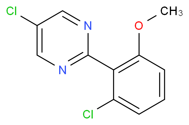 5-chloro-2-(2-chloro-6-methoxyphenyl)pyrimidine_Molecular_structure_CAS_)