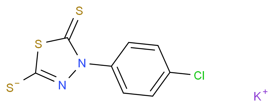 potassium 4-(4-chlorophenyl)-5-thioxo-4,5-dihydro-1,3,4-thiadiazole-2-thiolate_Molecular_structure_CAS_)