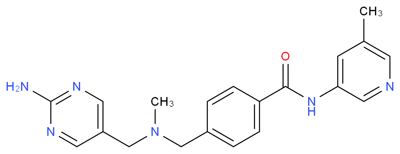 4-{[[(2-aminopyrimidin-5-yl)methyl](methyl)amino]methyl}-N-(5-methylpyridin-3-yl)benzamide_Molecular_structure_CAS_)