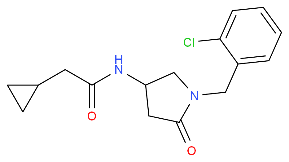 N-[1-(2-chlorobenzyl)-5-oxo-3-pyrrolidinyl]-2-cyclopropylacetamide_Molecular_structure_CAS_)
