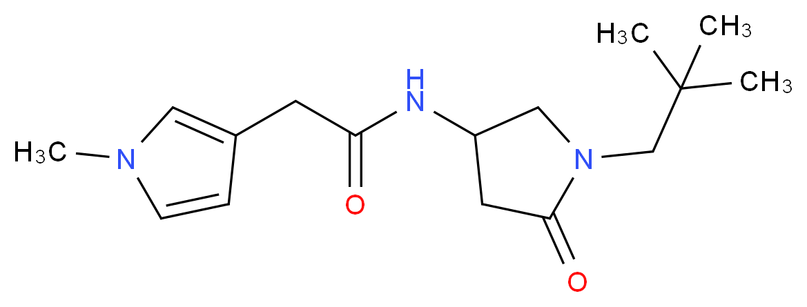 N-[1-(2,2-dimethylpropyl)-5-oxo-3-pyrrolidinyl]-2-(1-methyl-1H-pyrrol-3-yl)acetamide_Molecular_structure_CAS_)