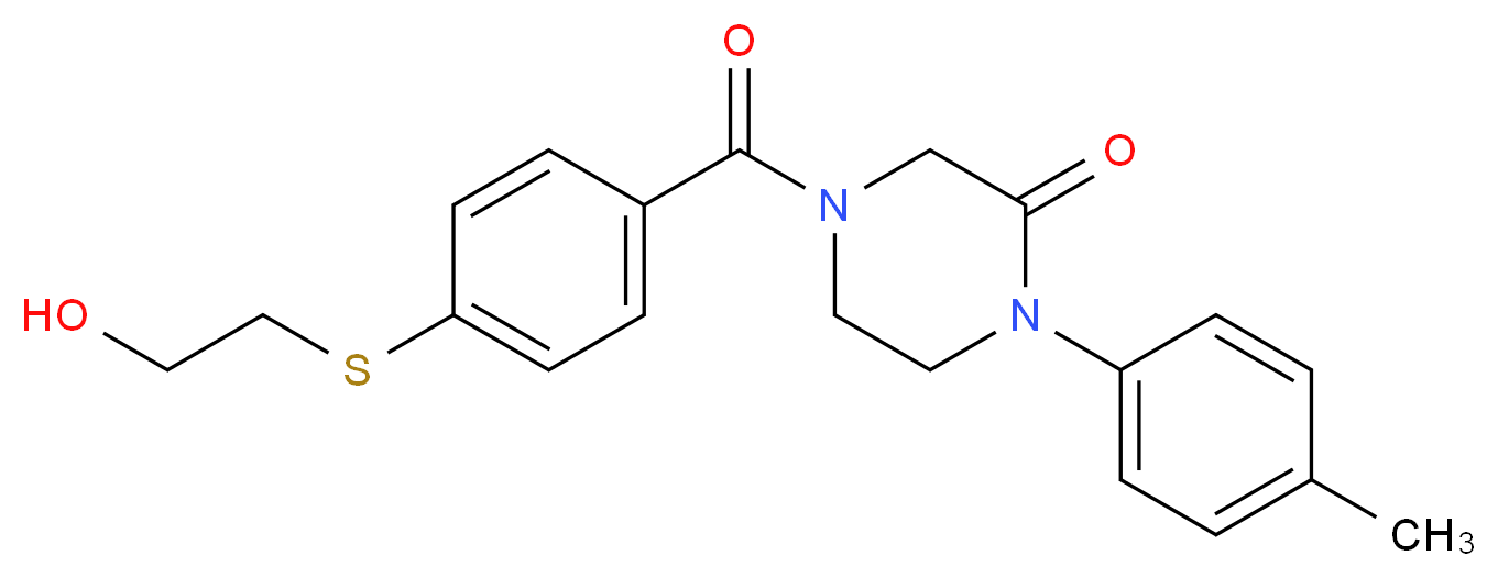 4-{4-[(2-hydroxyethyl)thio]benzoyl}-1-(4-methylphenyl)-2-piperazinone_Molecular_structure_CAS_)