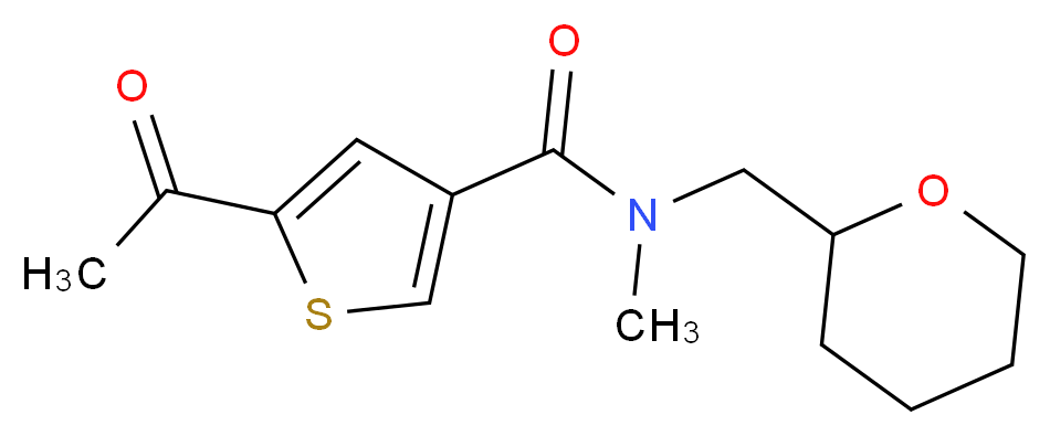5-acetyl-N-methyl-N-(tetrahydro-2H-pyran-2-ylmethyl)-3-thiophenecarboxamide_Molecular_structure_CAS_)