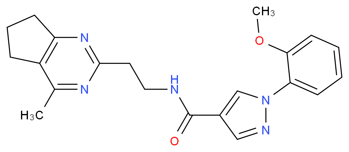 1-(2-methoxyphenyl)-N-[2-(4-methyl-6,7-dihydro-5H-cyclopenta[d]pyrimidin-2-yl)ethyl]-1H-pyrazole-4-carboxamide_Molecular_structure_CAS_)