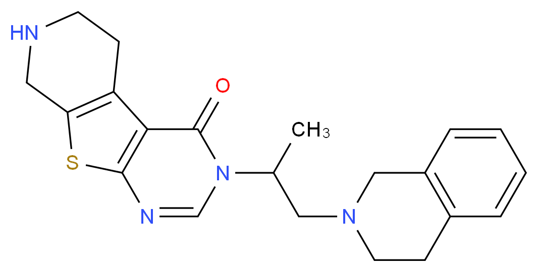 3-[2-(3,4-dihydroisoquinolin-2(1H)-yl)-1-methylethyl]-5,6,7,8-tetrahydropyrido[4',3':4,5]thieno[2,3-d]pyrimidin-4(3H)-one_Molecular_structure_CAS_)