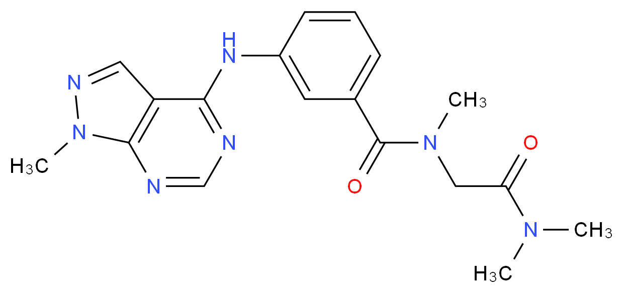 N-[2-(dimethylamino)-2-oxoethyl]-N-methyl-3-[(1-methyl-1H-pyrazolo[3,4-d]pyrimidin-4-yl)amino]benzamide_Molecular_structure_CAS_)