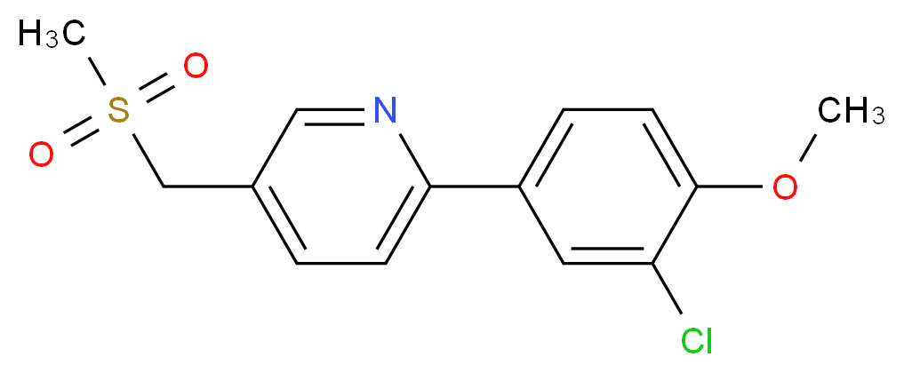 2-(3-chloro-4-methoxyphenyl)-5-[(methylsulfonyl)methyl]pyridine_Molecular_structure_CAS_)