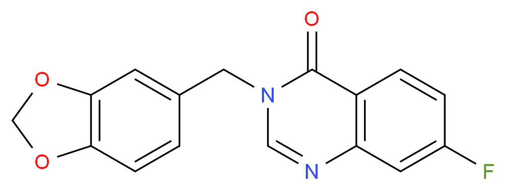 3-(1,3-benzodioxol-5-ylmethyl)-7-fluoroquinazolin-4(3H)-one_Molecular_structure_CAS_)