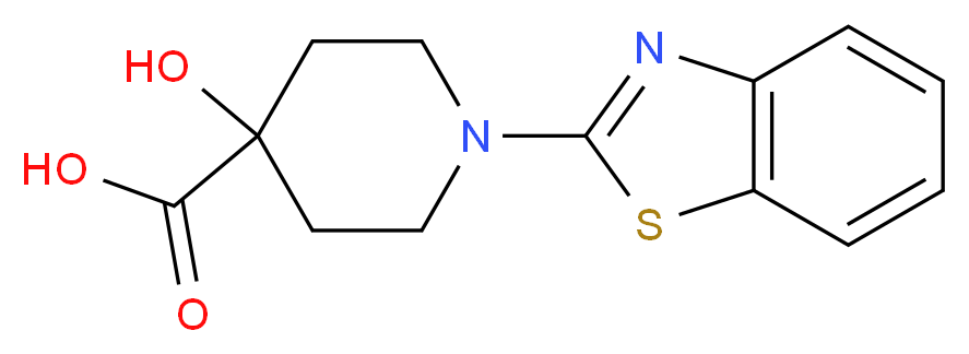 1-(1,3-benzothiazol-2-yl)-4-hydroxypiperidine-4-carboxylic acid_Molecular_structure_CAS_)