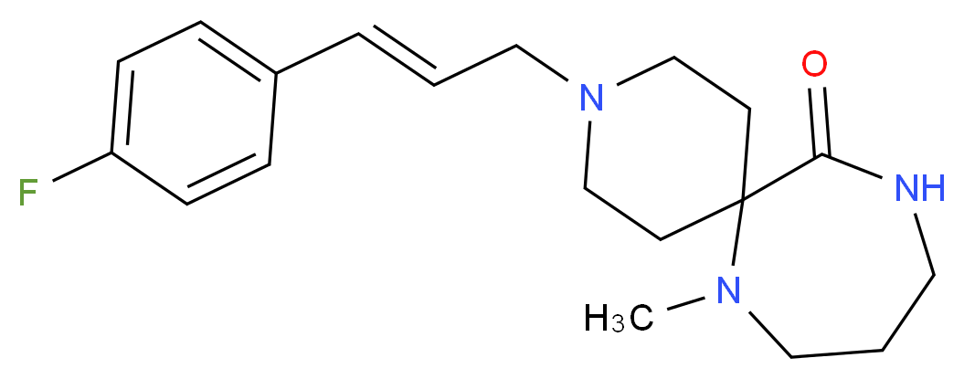 3-[(2E)-3-(4-fluorophenyl)prop-2-en-1-yl]-7-methyl-3,7,11-triazaspiro[5.6]dodecan-12-one_Molecular_structure_CAS_)