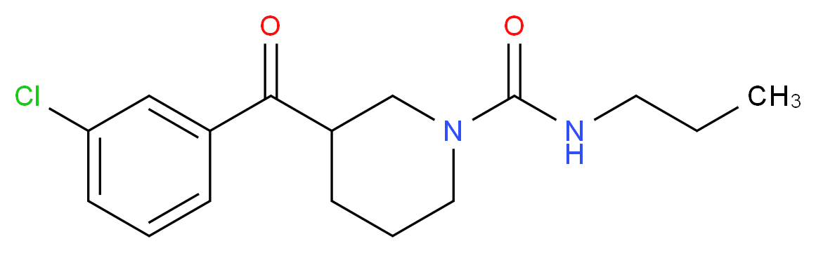 3-(3-chlorobenzoyl)-N-propyl-1-piperidinecarboxamide_Molecular_structure_CAS_)