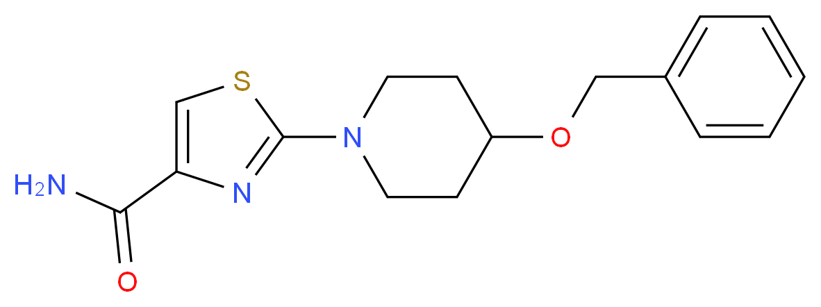 2-[4-(benzyloxy)-1-piperidinyl]-1,3-thiazole-4-carboxamide_Molecular_structure_CAS_)