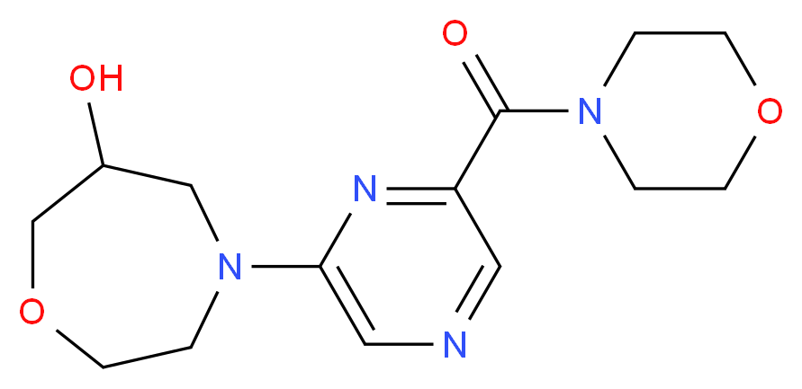 4-[6-(morpholin-4-ylcarbonyl)pyrazin-2-yl]-1,4-oxazepan-6-ol_Molecular_structure_CAS_)