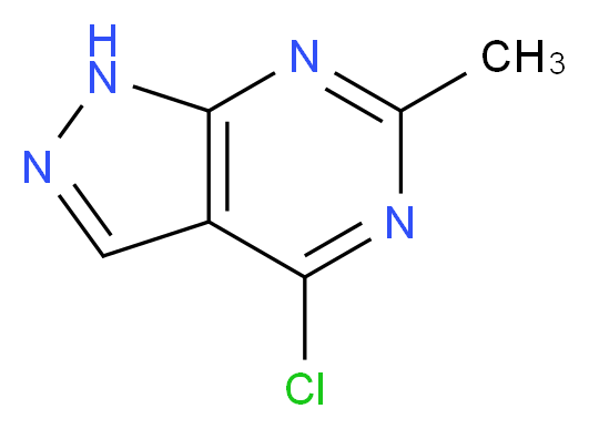 4-chloro-6-methyl-1H-pyrazolo[3,4-d]pyrimidine_Molecular_structure_CAS_30129-53-4)