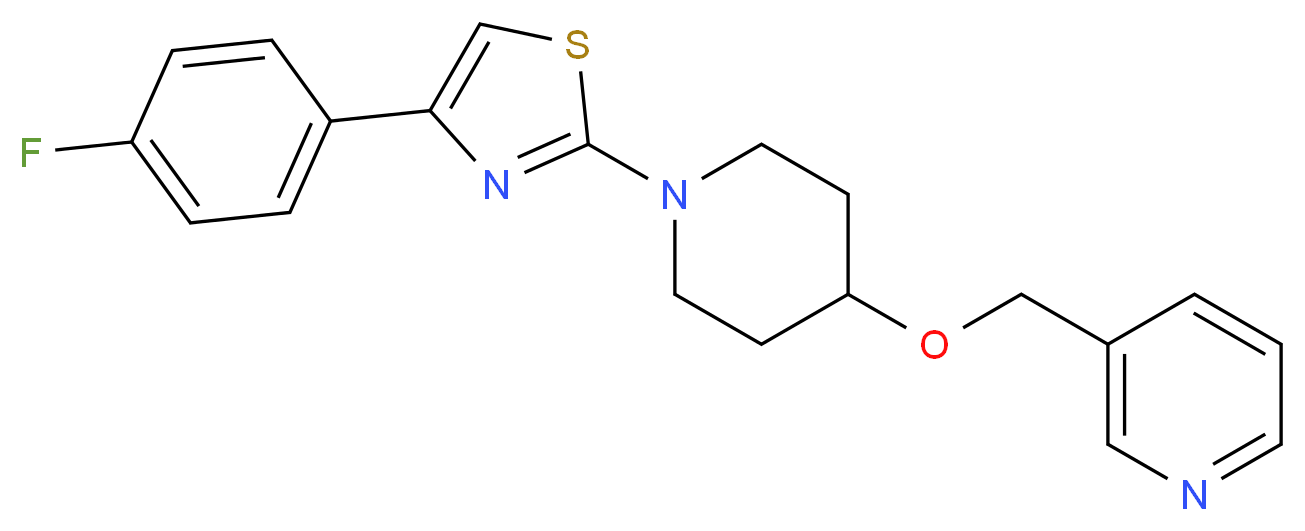 3-[({1-[4-(4-fluorophenyl)-1,3-thiazol-2-yl]-4-piperidinyl}oxy)methyl]pyridine_Molecular_structure_CAS_)