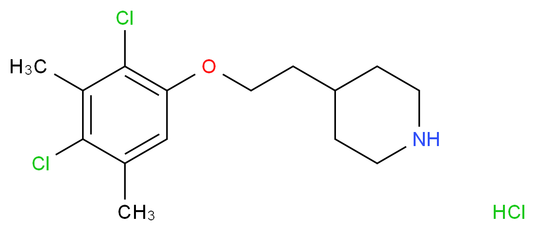 4-[2-(2,4-Dichloro-3,5-dimethylphenoxy)ethyl]-piperidine hydrochloride_Molecular_structure_CAS_)