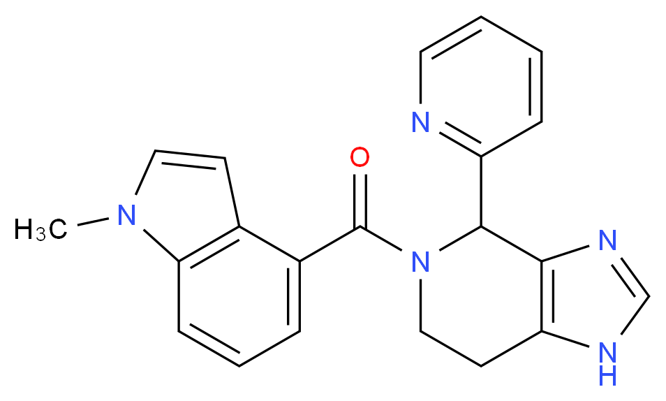 5-[(1-methyl-1H-indol-4-yl)carbonyl]-4-pyridin-2-yl-4,5,6,7-tetrahydro-1H-imidazo[4,5-c]pyridine_Molecular_structure_CAS_)