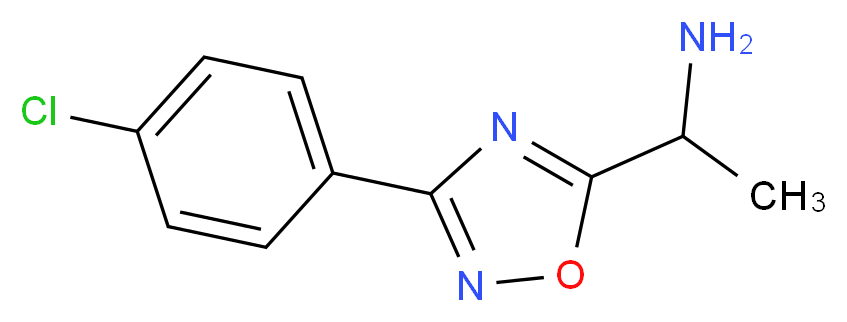 1-[3-(4-chlorophenyl)-1,2,4-oxadiazol-5-yl]ethan-1-amine_Molecular_structure_CAS_)
