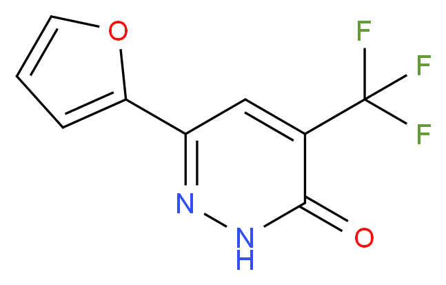 6-(2-furyl)-4-(trifluoromethyl)pyridazin-3(2H)-one_Molecular_structure_CAS_)