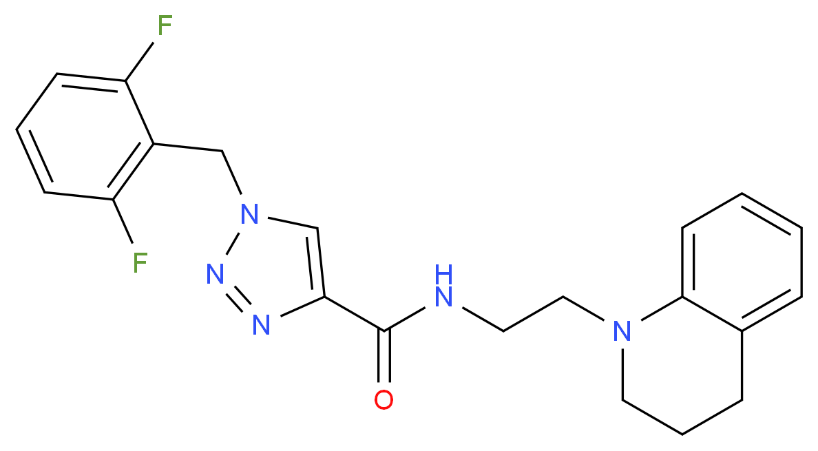 1-(2,6-difluorobenzyl)-N-[2-(3,4-dihydro-1(2H)-quinolinyl)ethyl]-1H-1,2,3-triazole-4-carboxamide_Molecular_structure_CAS_)