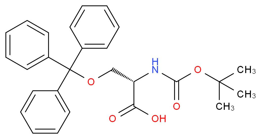 (S)-2-((tert-Butoxycarbonyl)aMino)-3-(trityloxy)propanoic acid_Molecular_structure_CAS_252897-67-9)