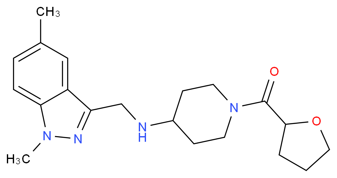N-[(1,5-dimethyl-1H-indazol-3-yl)methyl]-1-(tetrahydrofuran-2-ylcarbonyl)piperidin-4-amine_Molecular_structure_CAS_)
