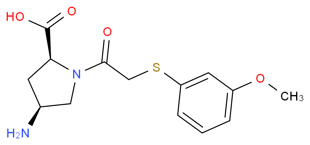 (4S)-4-amino-1-{[(3-methoxyphenyl)thio]acetyl}-L-proline_Molecular_structure_CAS_)