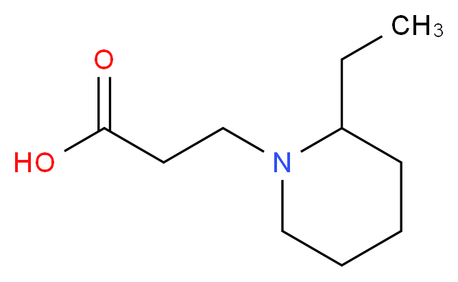 3-(2-ethylpiperidin-1-yl)propanoic acid_Molecular_structure_CAS_933719-77-8)