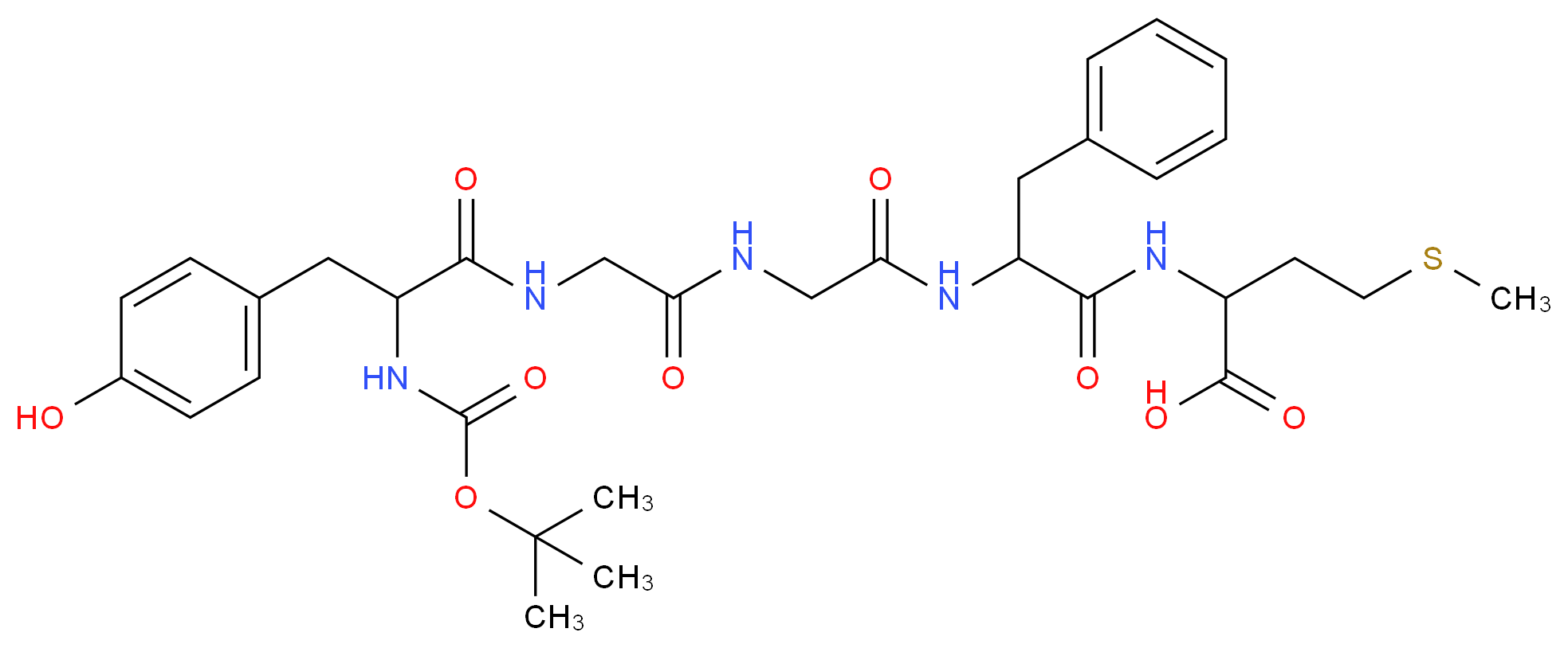N-&alpha;-t-BOC-(Met5)-ENKEPHALIN_Molecular_structure_CAS_)