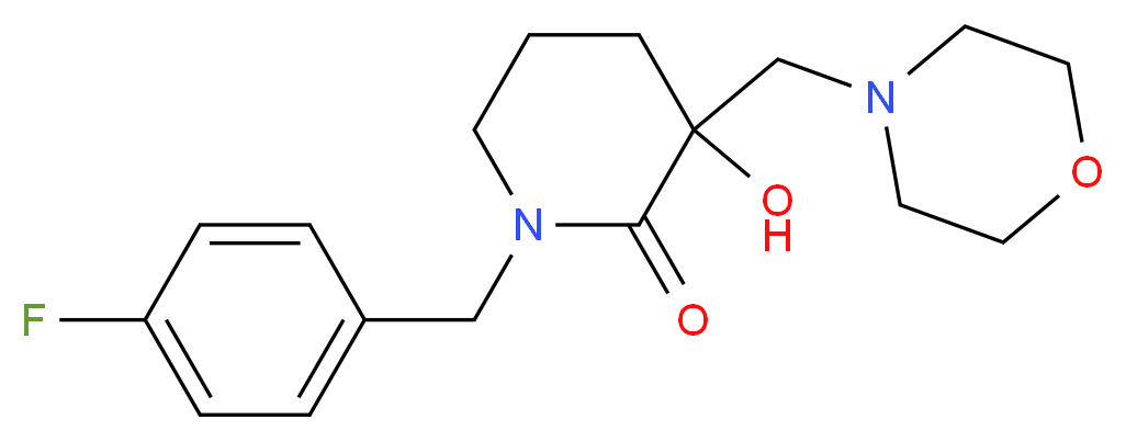 1-(4-fluorobenzyl)-3-hydroxy-3-(4-morpholinylmethyl)-2-piperidinone_Molecular_structure_CAS_)