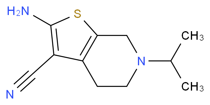 2-amino-6-(propan-2-yl)-4H,5H,6H,7H-thieno[2,3-c]pyridine-3-carbonitrile_Molecular_structure_CAS_26830-40-0)