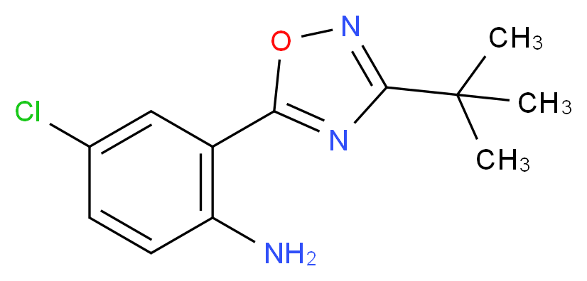 2-(3-tert-butyl-1,2,4-oxadiazol-5-yl)-4-chloroaniline_Molecular_structure_CAS_)