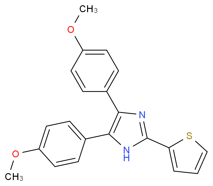 4,5-bis(4-methoxyphenyl)-2-thiophen-2-yl-1H-imidazole_Molecular_structure_CAS_)