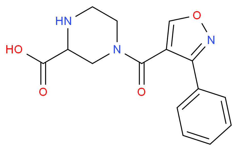 4-[(3-phenylisoxazol-4-yl)carbonyl]piperazine-2-carboxylic acid_Molecular_structure_CAS_)