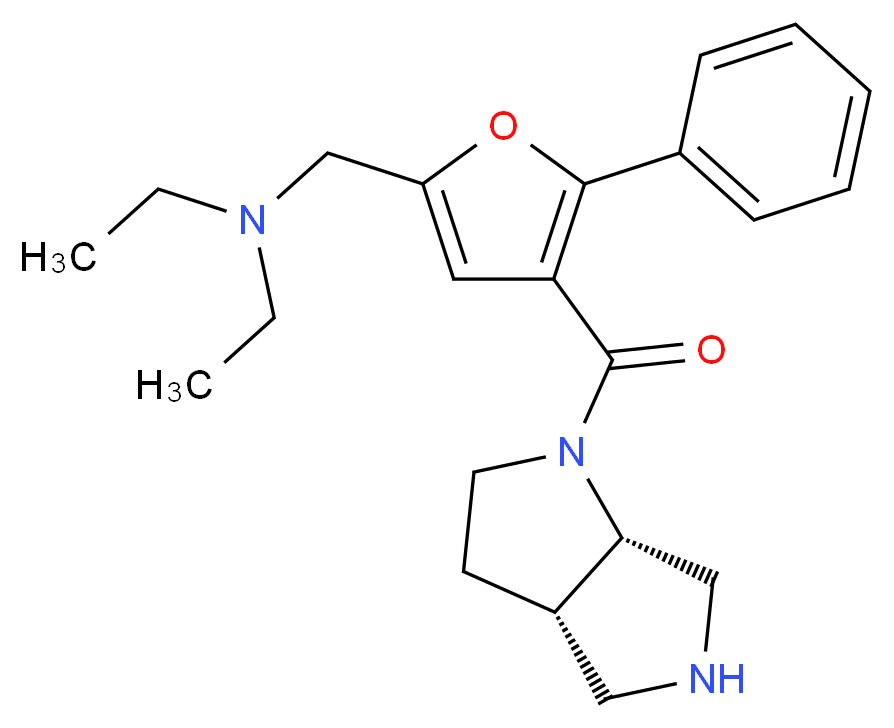 N-ethyl-N-({4-[(3aS,6aS)-hexahydropyrrolo[3,4-b]pyrrol-1(2H)-ylcarbonyl]-5-phenyl-2-furyl}methyl)ethanamine_Molecular_structure_CAS_)